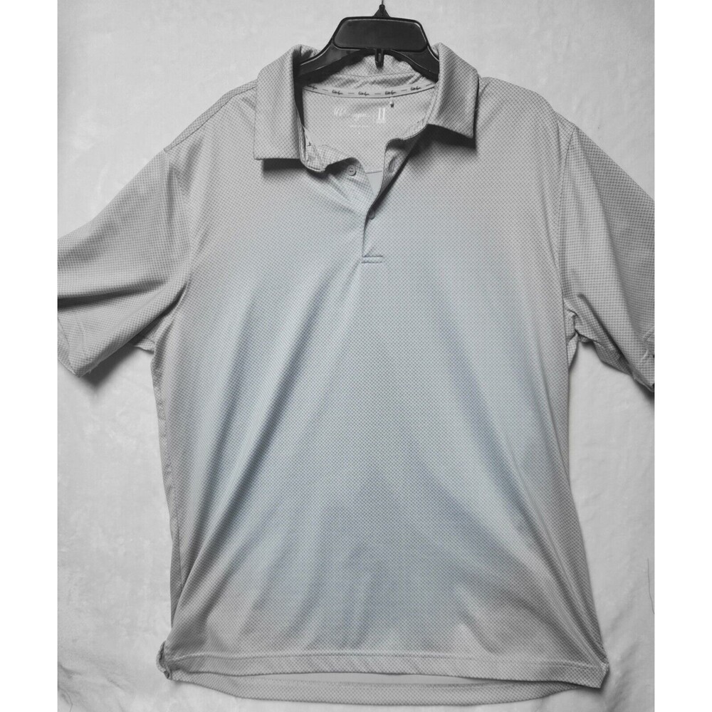 Walter Hagen Men’s Size Large Golf Polo Essential  Solid Grey Alloy Casual Shirt